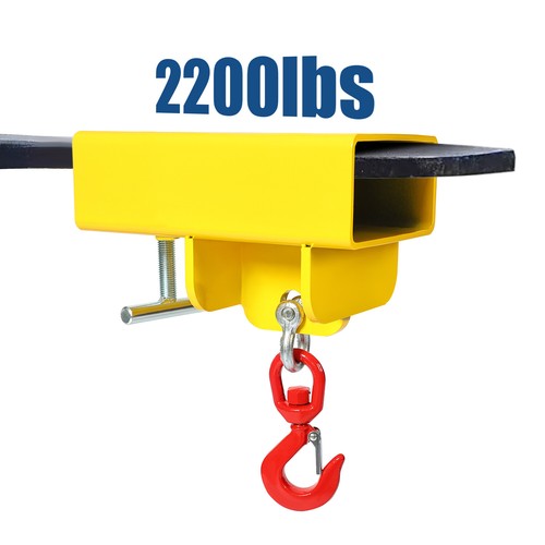 DURAFORCE Forklift Lifting Hook Attachment Mobile Forklift Crane with Swivel Hook 2200lbs