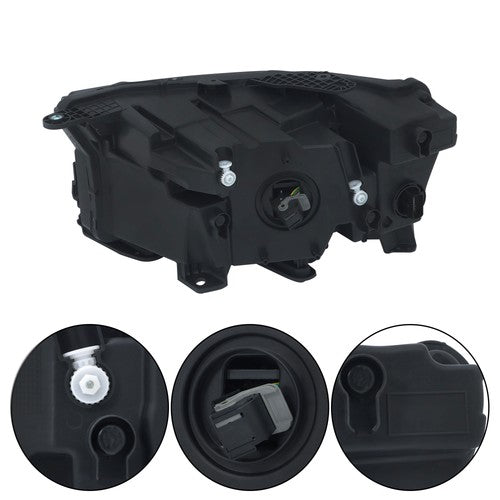 DURAFORCE Headlight Replacement For Jeep Grand Cherokee 2021-2022 RH w/o Animation Black