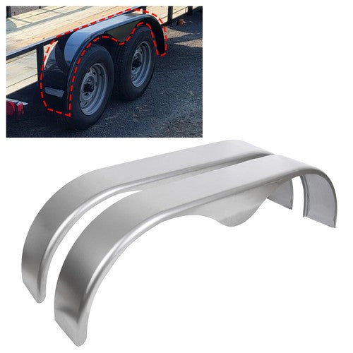 DURAFORCE Tandem Teardrop Alloy Steel Fenders 66L x 18H x 9W for Enclosed Trailers