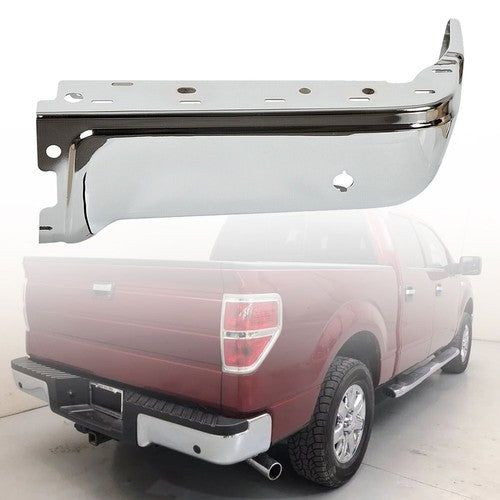 DURAFORCE For Ford F-150 2009-2013 2014 Rear Right Bumper Face Bar W/Park Assist Chrome