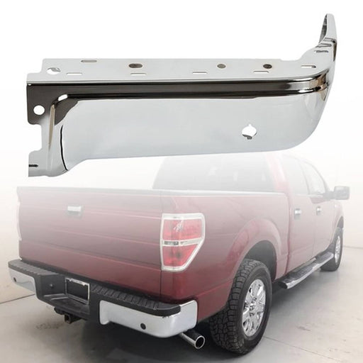 DURAFORCE For Ford F-150 2009-2013 2014 Rear Right Bumper Face Bar W/Park Assist Chrome