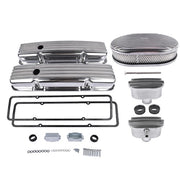DURAFORCE Polished Valve Cover Breather PCV Valve Air Cleaner For 58-86 SBC Chevy 350 400