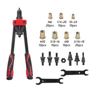 DURAFORCE Rivet Nut Tool Kit,14" Rivnut Tool Kit with 100PCS Rivet Nuts,7 Metric Mandrels