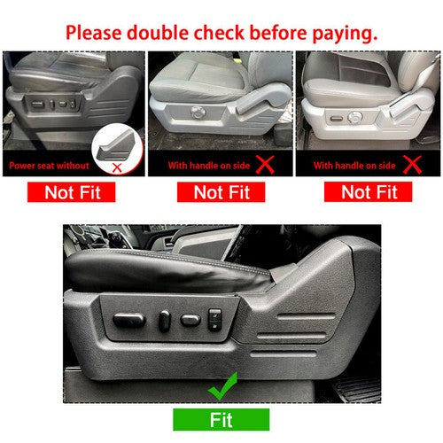 DURAFORCE For 2009-2014 Ford F150 Driver Left Seat Cover Bezel Trim Panel Black 09 10 11