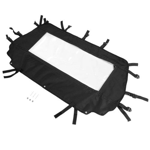 Black Soft Rear Panel Window Dust Barrier for Arctic Cat Wildcat Trail 700