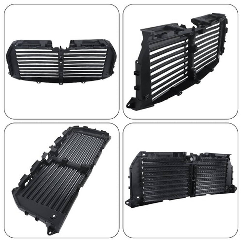 Upper Radiator Shutter Black Upper Radiator Grille Air Shutter Assembly W/Motor For Ford F150 ...
