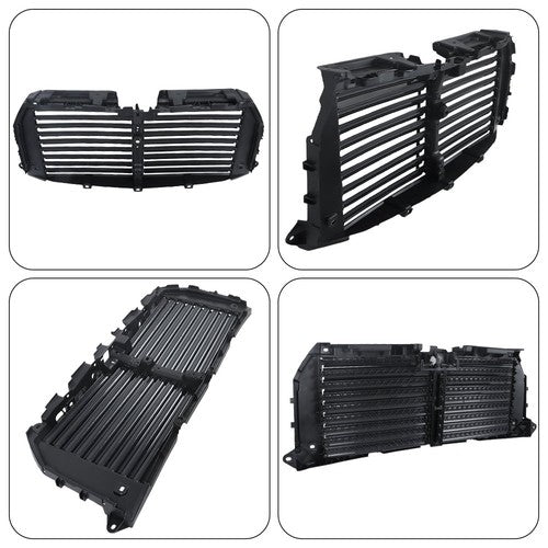 DURAFORCE Black Upper Radiator Grille Air Shutter Assembly W/Motor For Ford F150 2015-2017