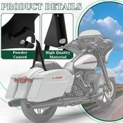 DURAFORCE 28" Passenger Backrest Sissy Bar For Harley CVO Road King Street Glide 2009-2025