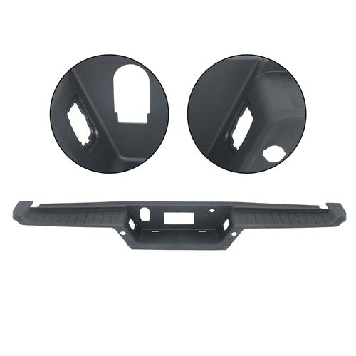 DURAFORCE Rear Bumper Top Step Pad With Trailer Holes Plastic For Ford F150 2021 2022 2023
