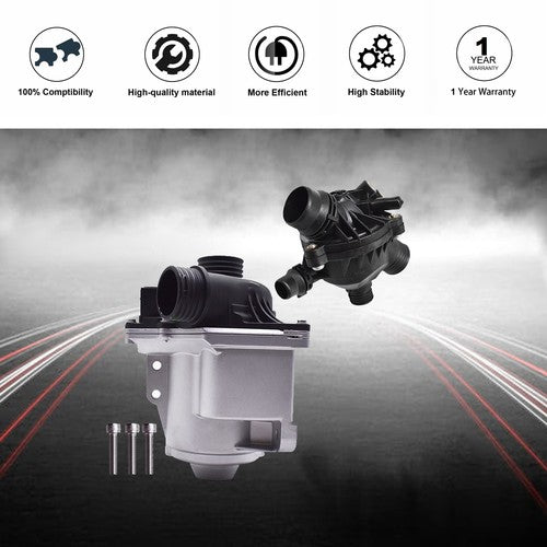 DURAFORCE Electric Engine Water Pump W/ Thermostat For 13-15 BMW 535ixDrive 11517588885