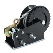 DURAFORCE Winch Steel+Polyester Black 3500lbs 33ft 4:1/8:1 26mm Hook Bidirectional Ratchet