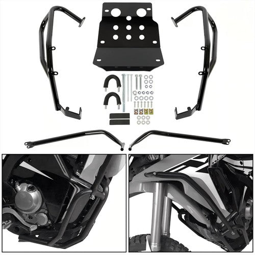 DURAFORCE Engine Guard Crash Bar & Upper Lower Skid Plate For Honda CRF250F CRF250L 17-22