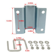 DURAFORCE Boat Trailer V Guide On For 3" x 3" Cross Member Bow Rest Center Support