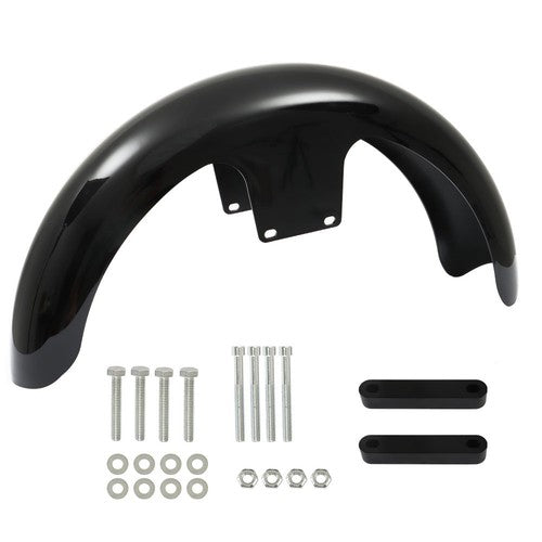 DURAFORCE 19" Wheel Wrap Front Fender bright black A For Touring Electra Glide USA