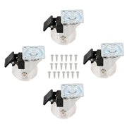 DURAFORCE 2 Inch Caster Wheels Set of 4 Heavy Duty Locking Casters with brake white