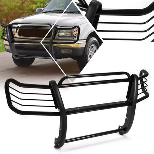 DURAFORCE Black Grill Brush Guard Light Protector for Toyota Tacoma 1998-2004