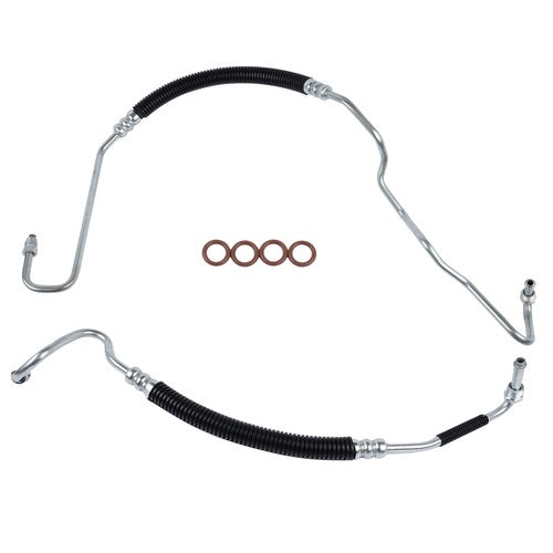 DURAFORCE 2pcs Power Steering Pressure Line Hoses for Chevy Silverado GMC Sierra 6.6L V8