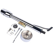 DURAFORCE 28" GM Tilt Manual Chrome Floor Shift Steering Column With Key & 9 Bolt adapter
