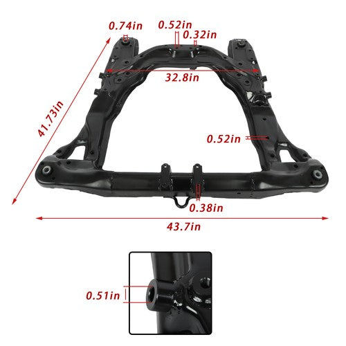 DURAFORCE For Honda Accord 15-17 L4 2.4L Front Subframe Crossmember Engine Cradle 47759884