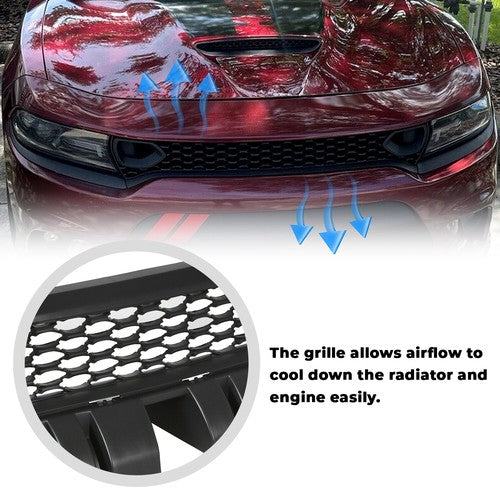 Front Upper Grille for Dodge Charger SRT GT 2015-2023 2 Side Bezels