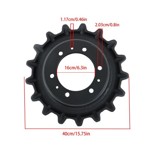 DURAFORCE T630 T870 Drive Sprocket -6 Hole Single Speed 7165109 For Bobcat T200 T300
