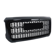DURAFORCE Gloss Black Front Grille For GMC Sierra 2500HD 3500HD Denali 2015-2019 Plastic