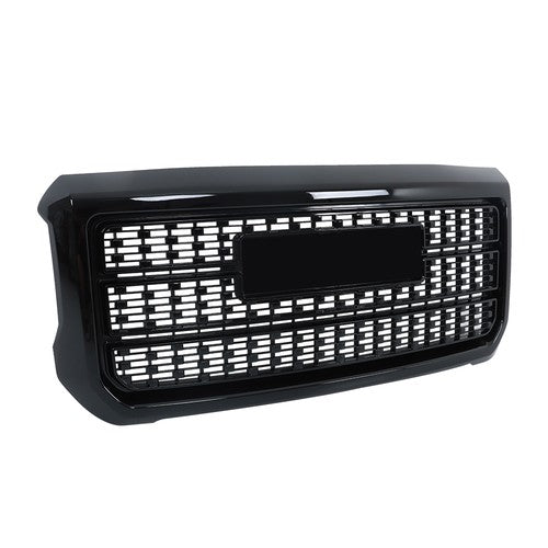 DURAFORCE Gloss Black Front Grille For GMC Sierra 2500HD 3500HD Denali 2015-2019 Plastic