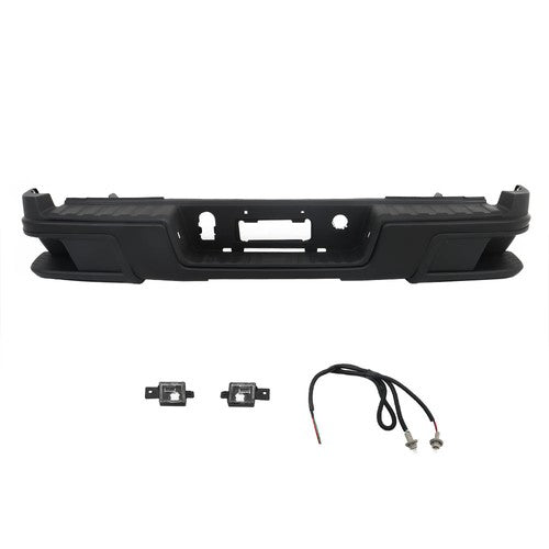 DURAFORCE Rear Step Bumper Black For 2015-2022 Chevy Colorado Canyon W/o Sensor Holes