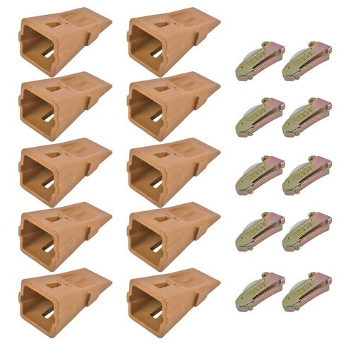 DURAFORCE X290 Sharp Bucket Teeth/Tooth with K290S Flexpins Fit for Mini Excavator 10Pcs