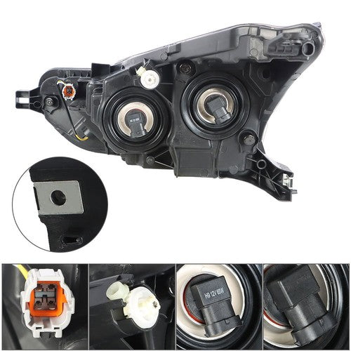 DURAFORCE Fit For Nissan Versa S SV 20-21 Headlight Right Lamps Chrome Housing Clear Lens