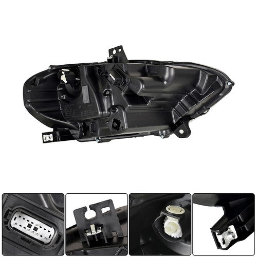 DURAFORCE Front Headlights LED DRL Clear Lamp Driver Left Side For Ford Mustang 2018-2020