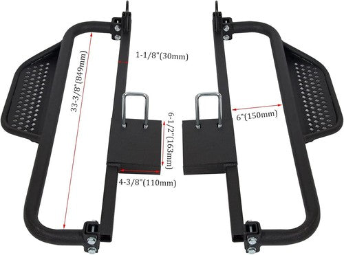 DURAFORCE Nerf Bars Bracket For Club Car DS Elec 4 x 12V Batteries Golf Cart 2004-2008