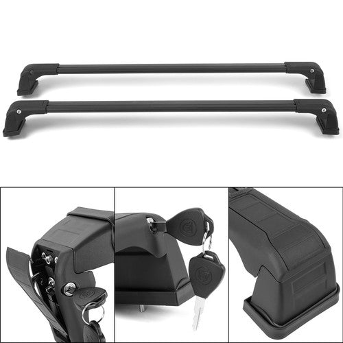 Aluminum Roof Rack Rail Cross Bars for Kia Soul 2014-2019 Luggage Cargo Carrier