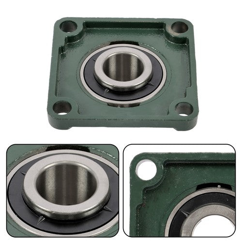 DURAFORCE 2 × UCF207-20 1-1/4" Bore Pillow Block Flange Bearing 4 Bolt Solid Base