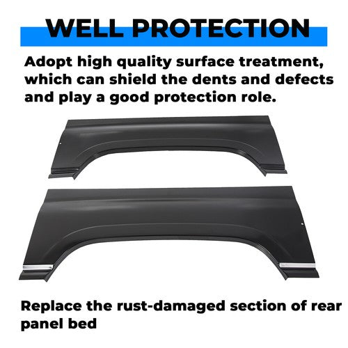 Rear Upper Wheel Arch Repair Panel Sections Both Sides for 1994-2001 Dodge Ram