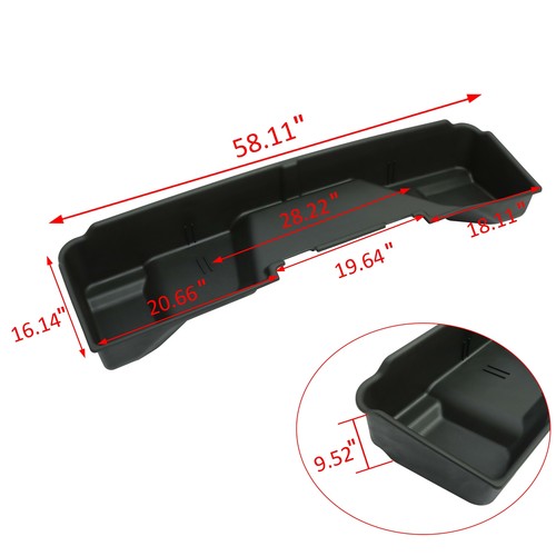 For 2007-2013 Chevy GMC Silverado Sierra Extended Cab Underseat Storage Box