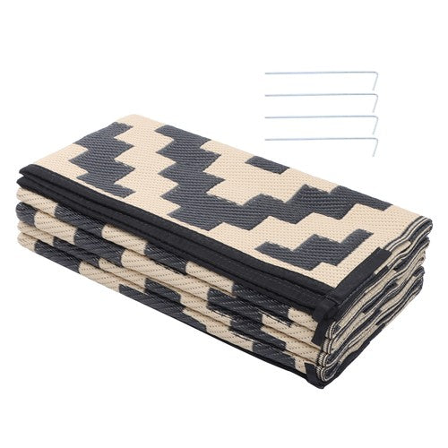 DURAFORCE 8x10 ft Waterproof Outdoor Rug Outdoor Indoor RV Mat Carpet For Patio Backyard