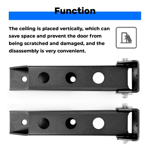 Pair Rear Tailgate Door Hinges Powder Coated for Jeep Wrangler JK 2007 2018