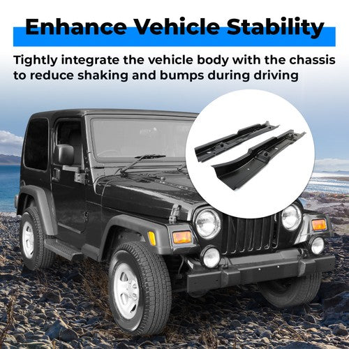 Metal Body Mounts Torque Boxes Floor Pan Supports Braces for 97-06 Wrangler TJ