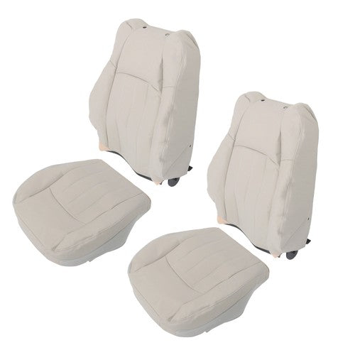 DURAFORCE For Chrysler 300C 2005-2010 4PCS Both Side Bottom&Top Seat Cover Lt Gray Leather