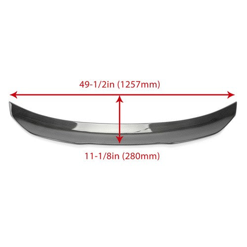 Rear Trunk Spoiler For 2014 2024 Infiniti Q50 Carbon Fiber Painted PSM Style