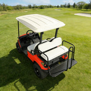 DURAFORCE Golf Cart Rear Seat Bottom Cushion + Backrest For EZGO RXV Medalist TXT | White