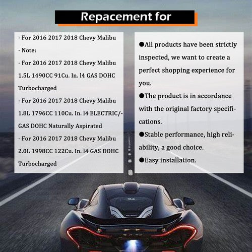 DURAFORCE For 16 17-2018 Chevy Malibu Sedan 4DR With Park & Parallel Rear Bumper Cover