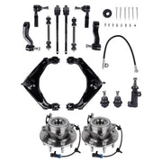 DURAFORCE Front Wheel Hub Bearing Control Arm Suspension Kit for GMC Sierra 1500 2500 HD