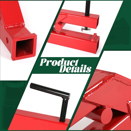 DURAFORCE Trailer Hitch 2" Clamp On Receiver Tractor Bucket Mount Adapter For Deere Bobcat