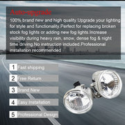 DURAFORCE Clear Lens Front Bumper Driving Fog Lights w/Bulbs For Toyota Prius Echo