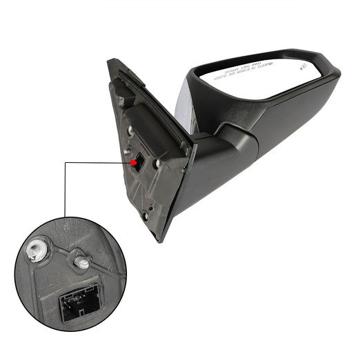 DURAFORCE RH Side Mirror Blind Spot Signal Light Chrome 8Pin For Equinox 2018-2022