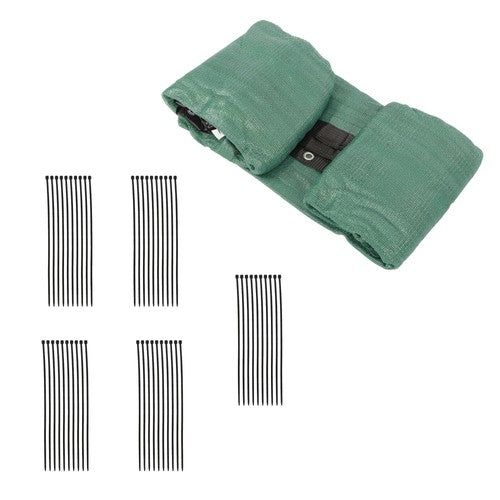DURAFORCE Dark Green Heavy Duty Garden Privacy Fence 4' x 50' Barrier Net With Zip Ties