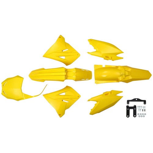 DURAFORCE Yellow Restyled Plastics Kit New Style 2019 For Suzuki RM250/RM125 2001-2008