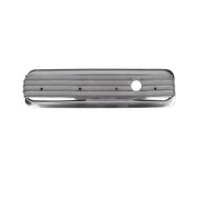DURAFORCE Finned Polished Aluminum Center Bolt Short Valve Covers For SBC 350 5.7 5.0 V8